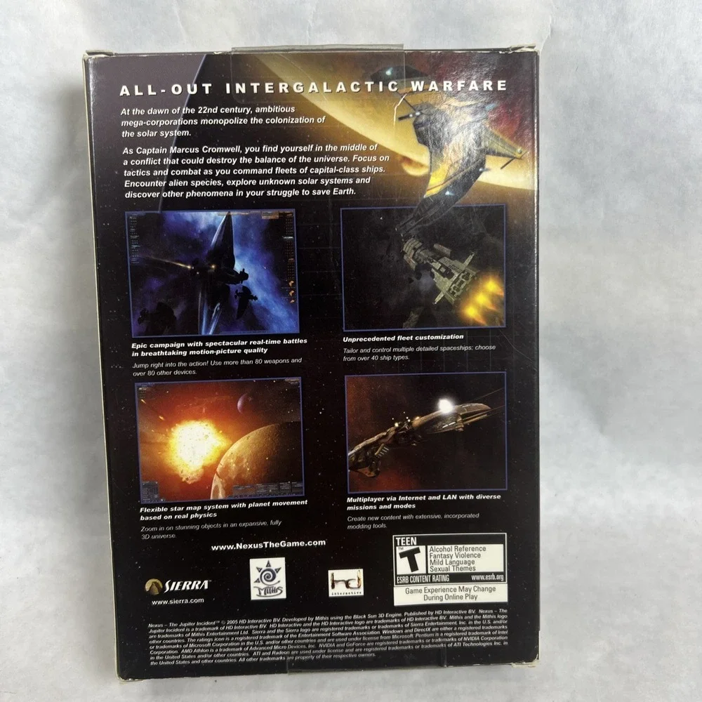 Nexus: The Jupiter Incident (PC, 2005). Box With Manuals And 2‎ Discs.